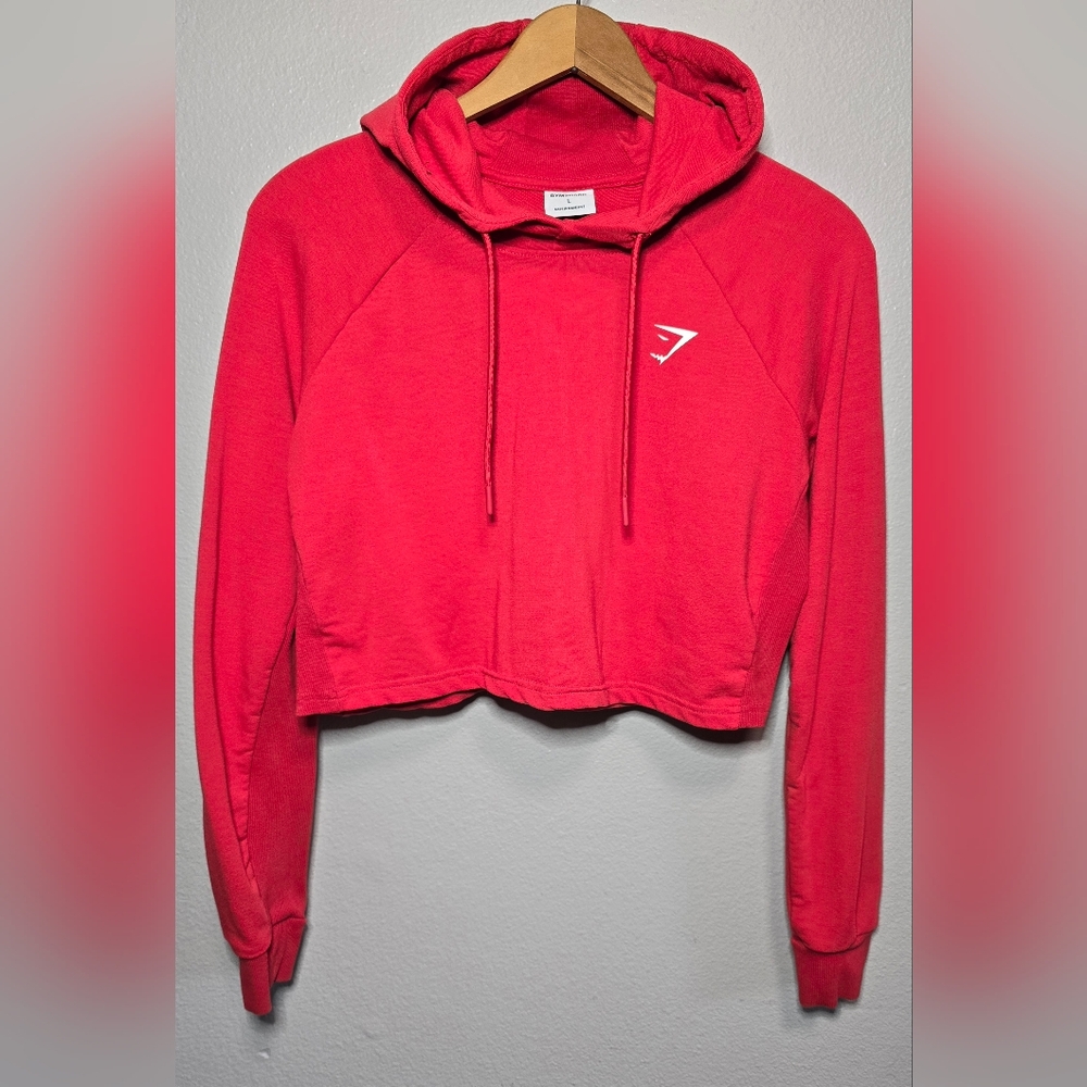 Gymshark Coral Cropped Hoodie